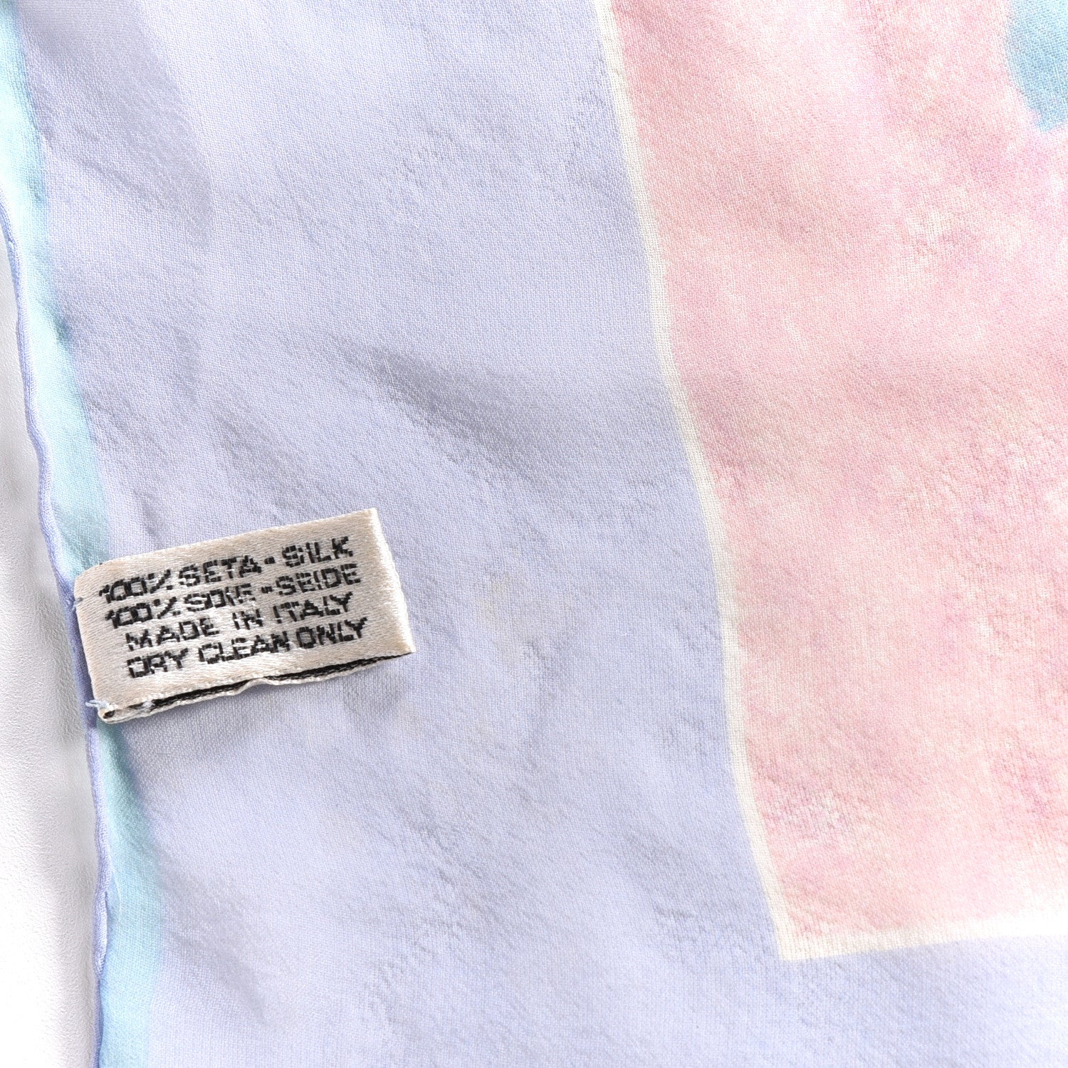 Chanel Silk Chiffon Flower Square Scarf Pink Multicolor 3 of 3