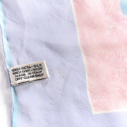 Chanel Silk Chiffon Flower Square Scarf Pink Multicolor 3 of 3