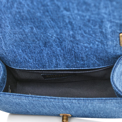 Chanel Denim Patchwork Small Boy Flap Blue 5 of 10