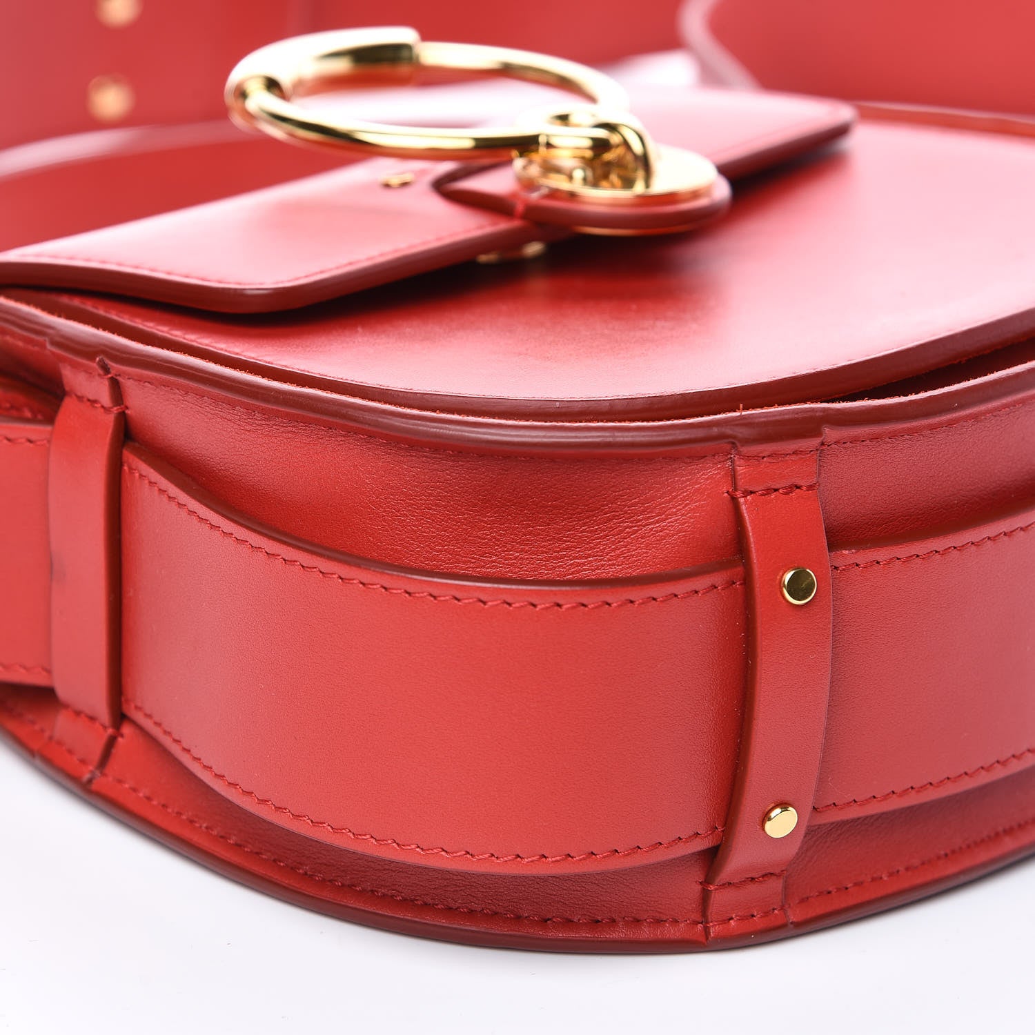Chloe Calfskin Small Tess Bag Plaid Red 8 of 11