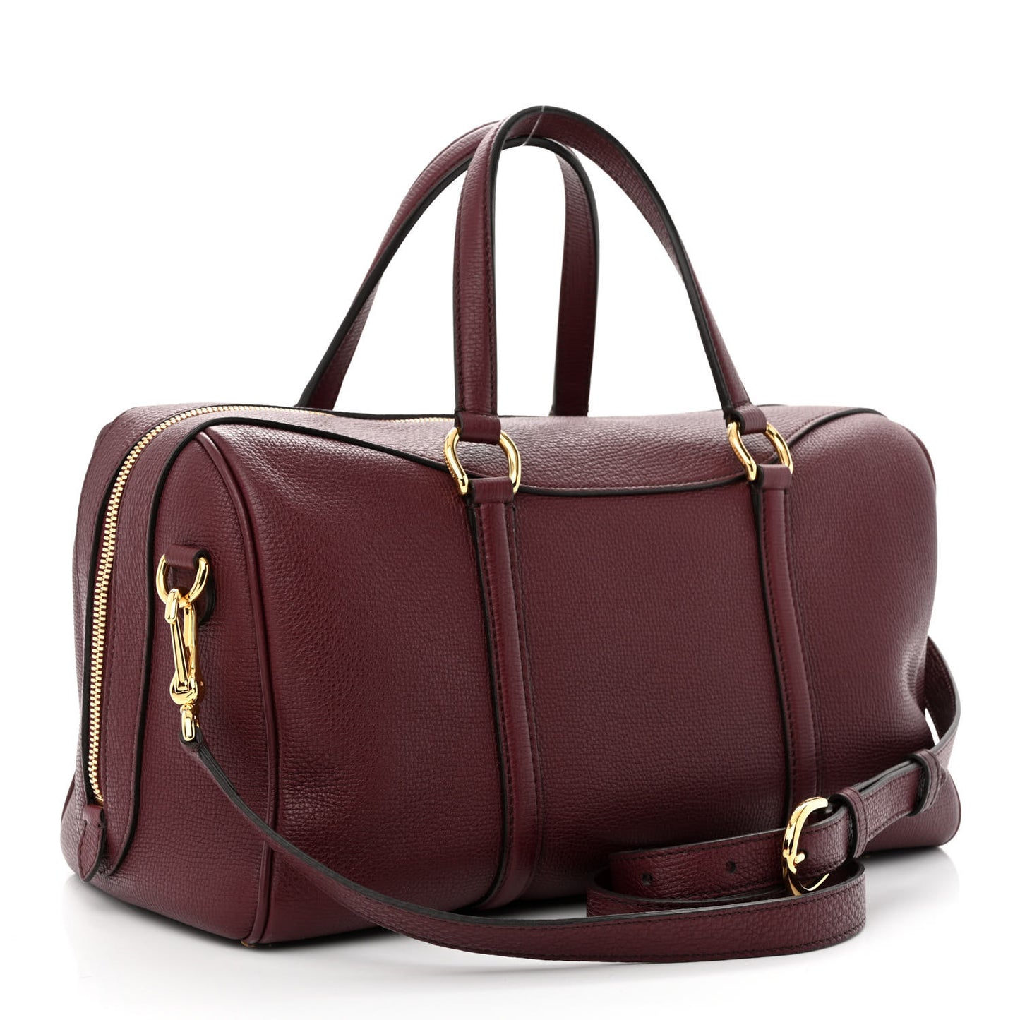 Derby Calfskin Medium Alchester Bowling Bag Mahogany Red
