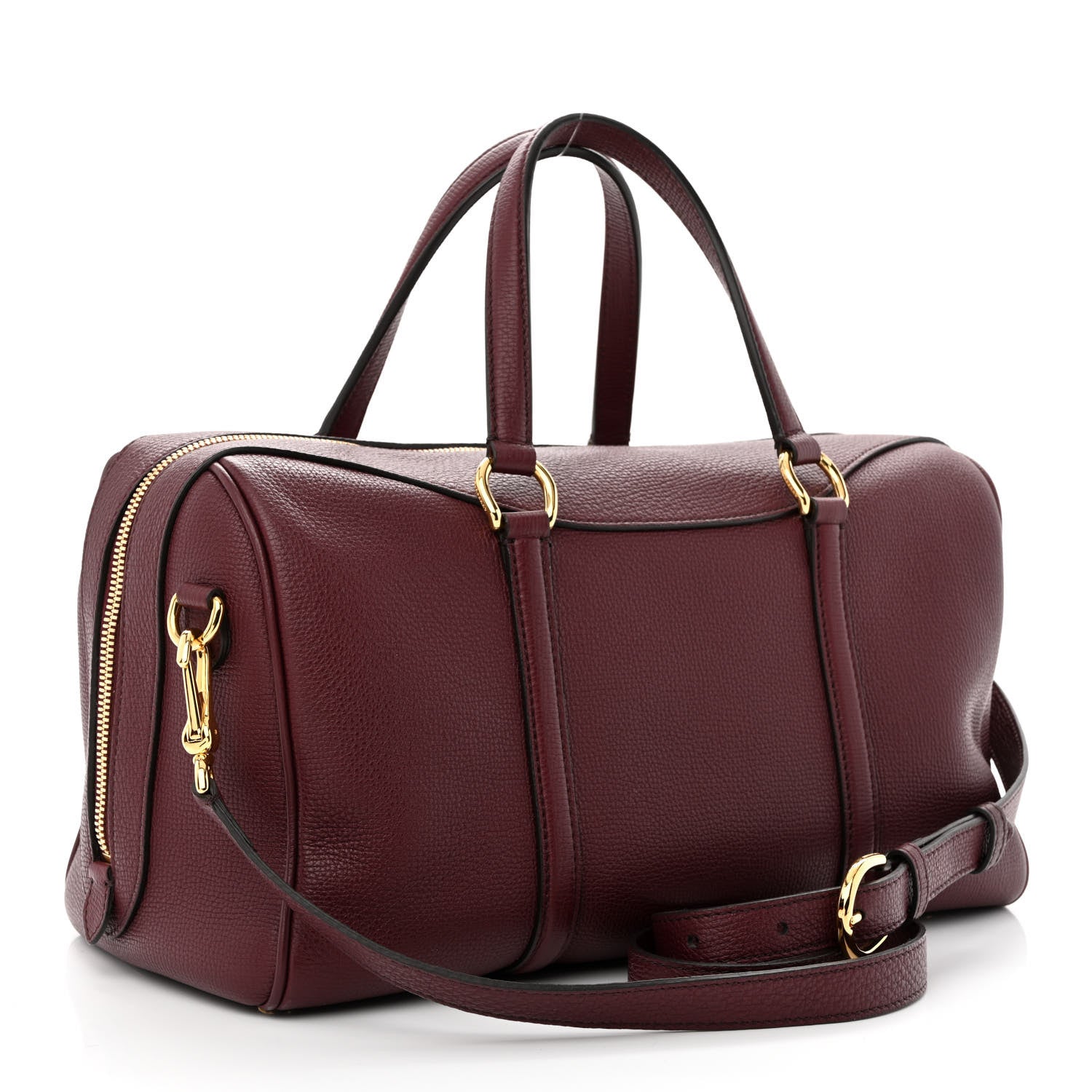 Burberry Derby Calfskin Medium Alchester Bowling Bag Mahogany Red 3 of 10