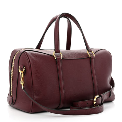 Burberry Derby Calfskin Medium Alchester Bowling Bag Mahogany Red 3 of 10