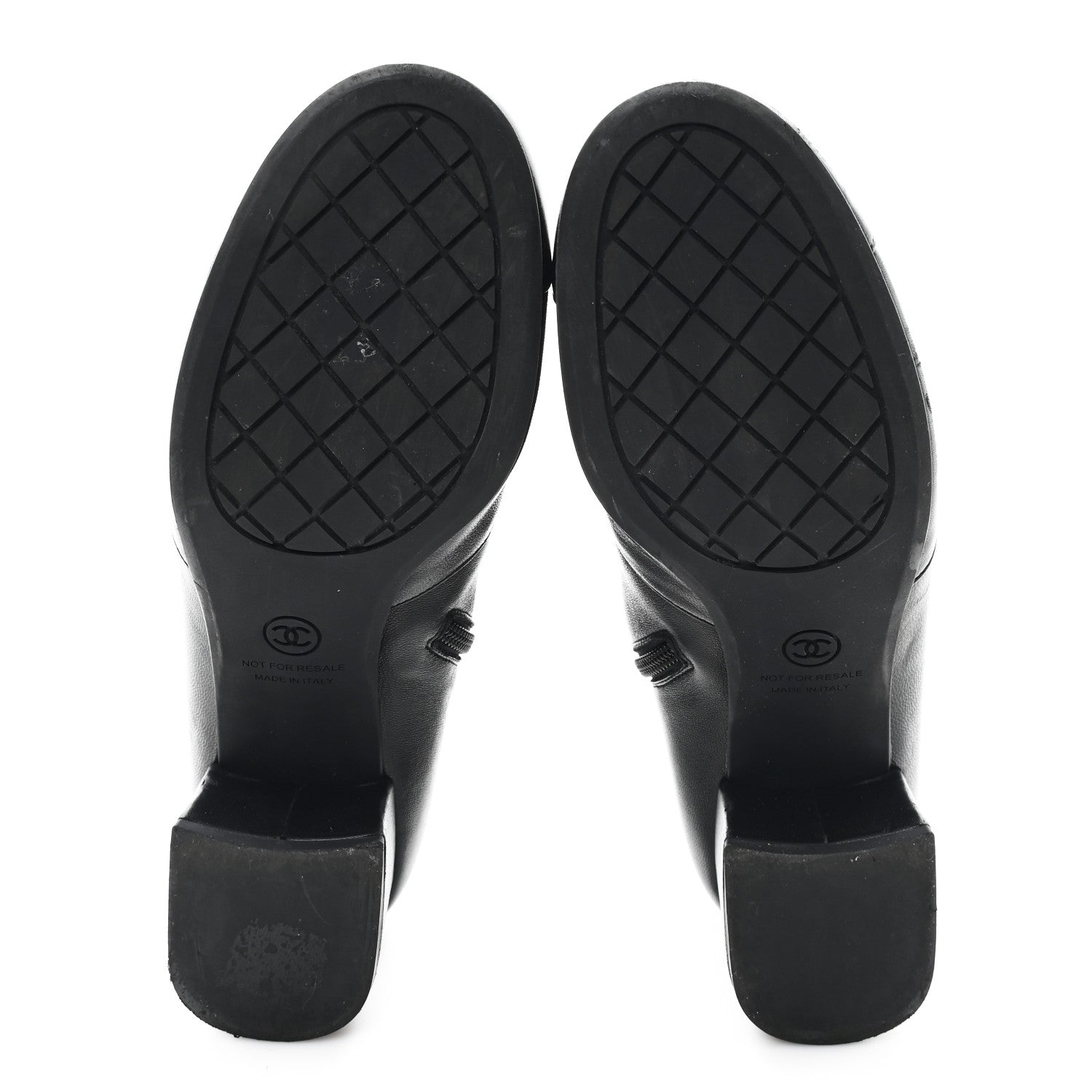 Chanel Stretch Lambskin Cap Toe CC Short Boots 39 Black 6 of 9