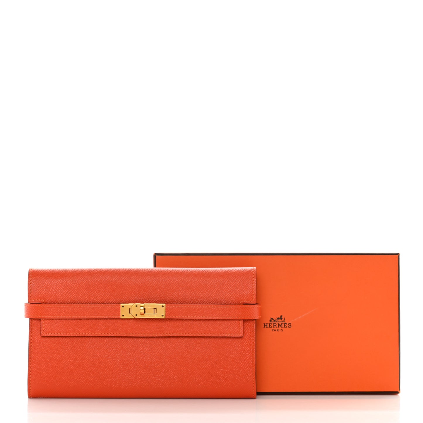 Epsom Kelly Longue Wallet Orange