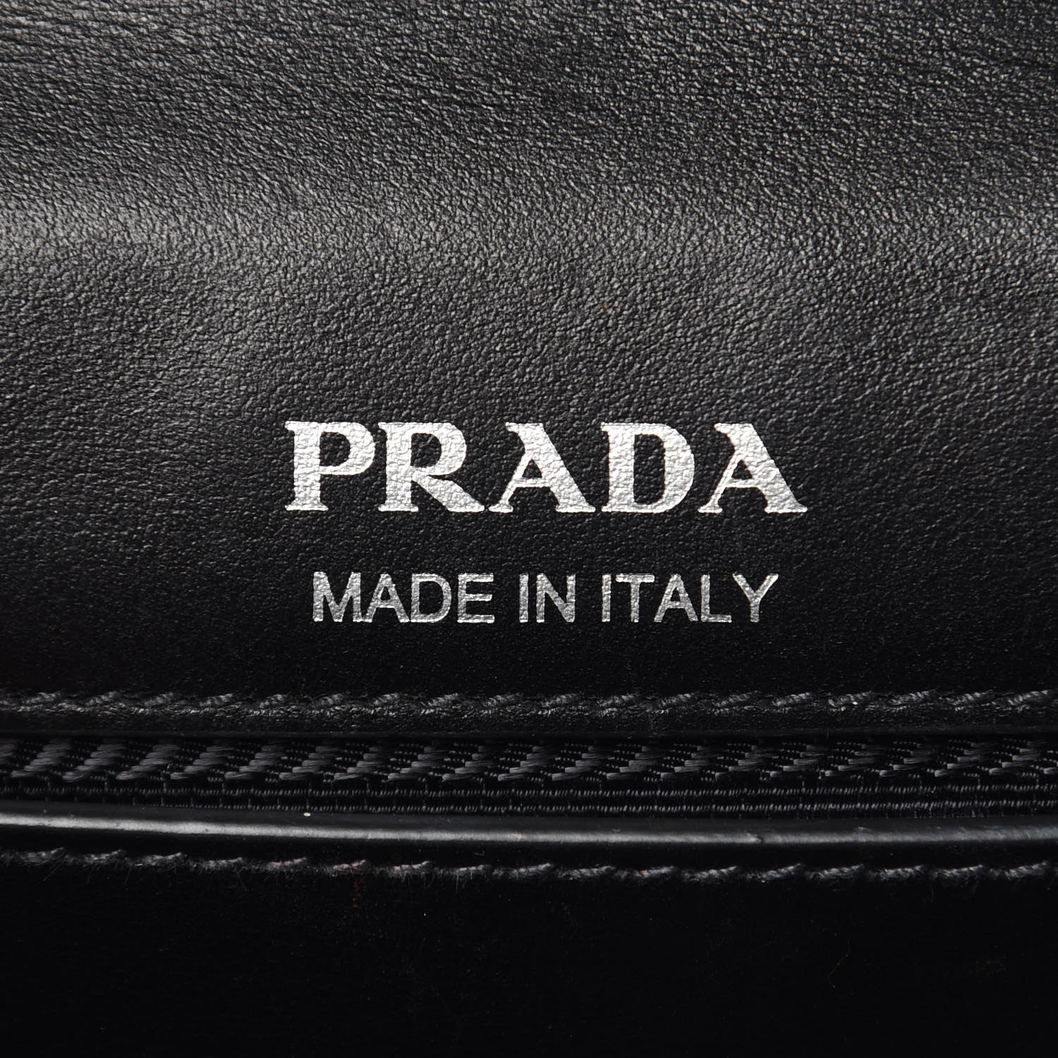 Prada City Calf Crystal Embellished Ribbon Bag Nero Black Jade 5 of 14