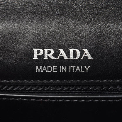 Prada City Calf Crystal Embellished Ribbon Bag Nero Black Jade 5 of 14