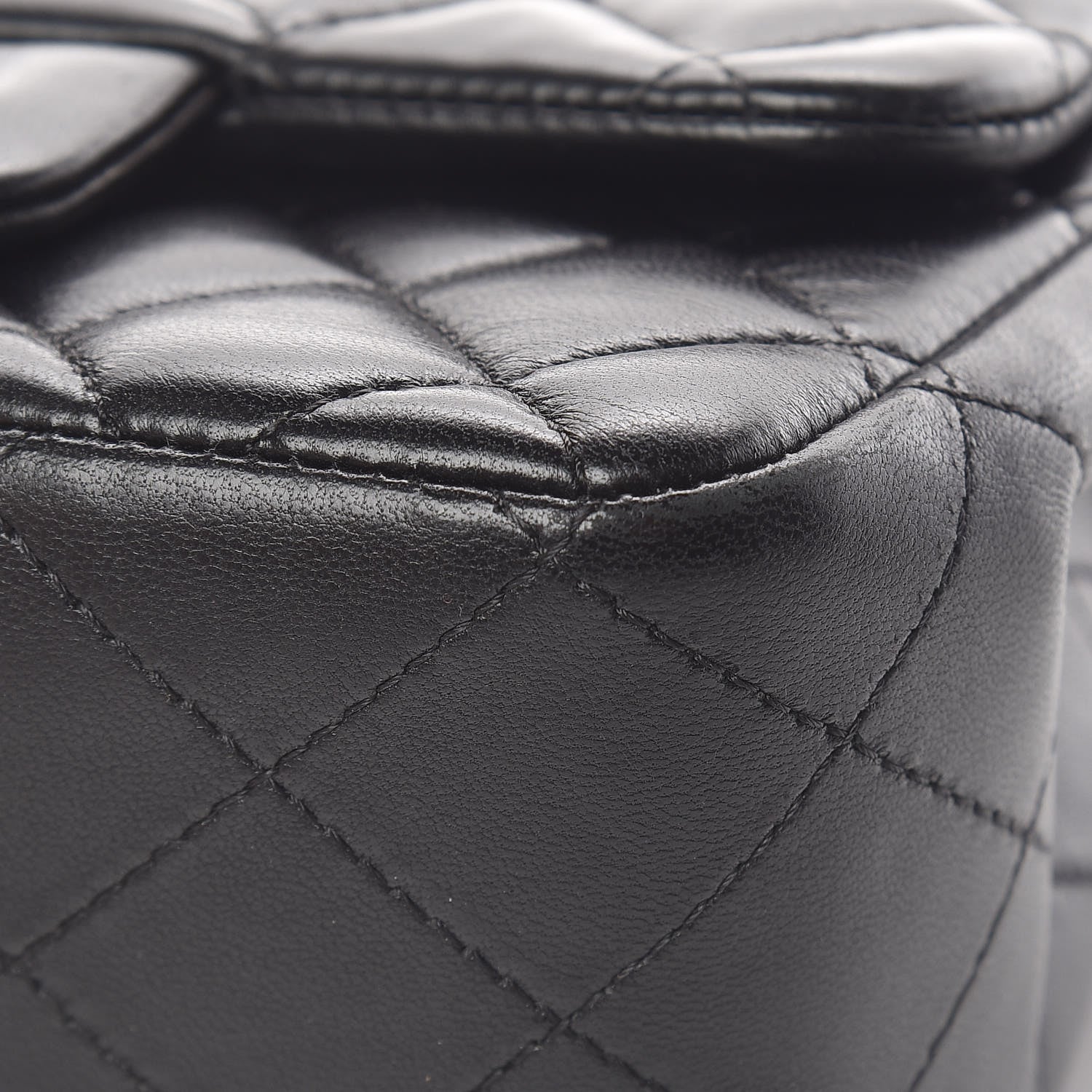 Chanel Lambskin Quilted Mini Square Flap Black 10 of 15