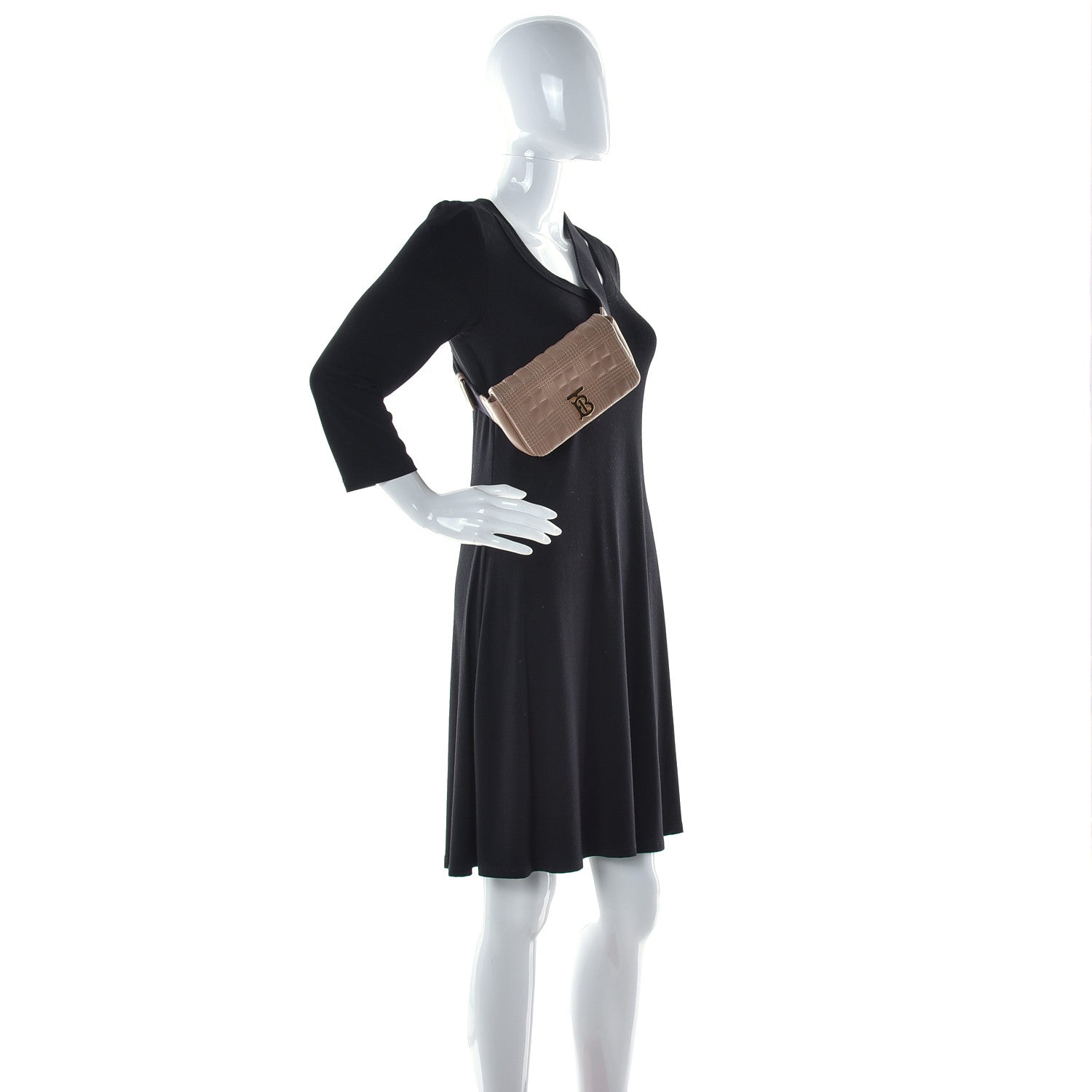 Burberry Lambskin Quilted Lola Belt Bag Camel 3 of 12