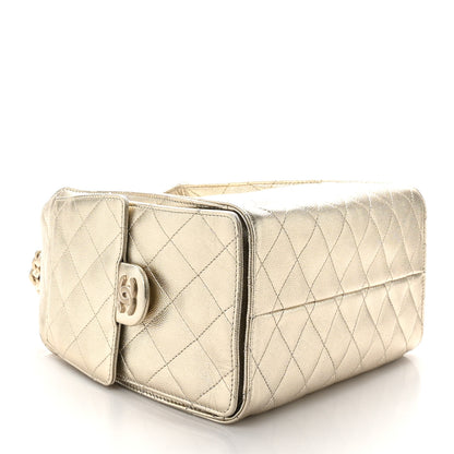 Chanel Metallic Caviar Quilted Small Chanel 25 Handbag Gold 4 of 11