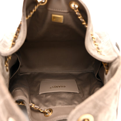 Chanel Suede Quilted Small Chanel 25 Handbag Dark Grey 5 of 11