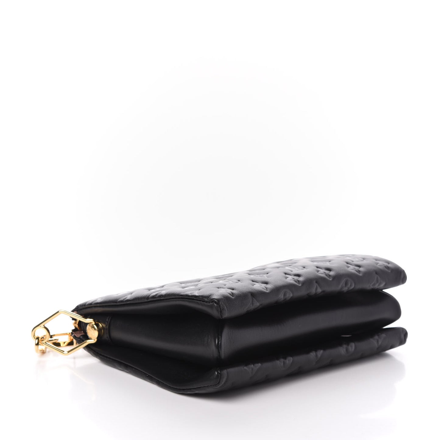 Lambskin Embossed Monogram Coussin PM Black