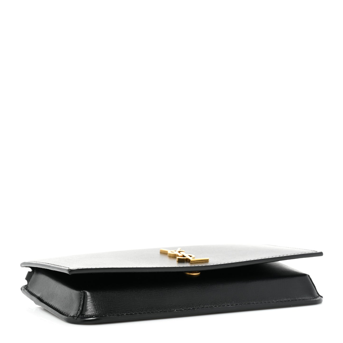 Smooth Calfskin Monogram Phone Holder Crossbody Black