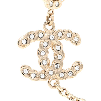 Chanel Crystal Pearl Pearls Coronation CC Long Necklace Gold 4 of 5