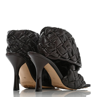 Bottega Veneta Shiny Nappa Intrecciato The Board Sandals 36 Chocolate 4 of 9