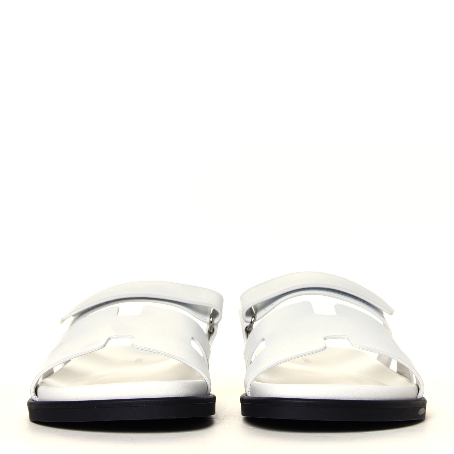Hermes Calfskin Mens Chypre Sandals 44 White 4 of 6