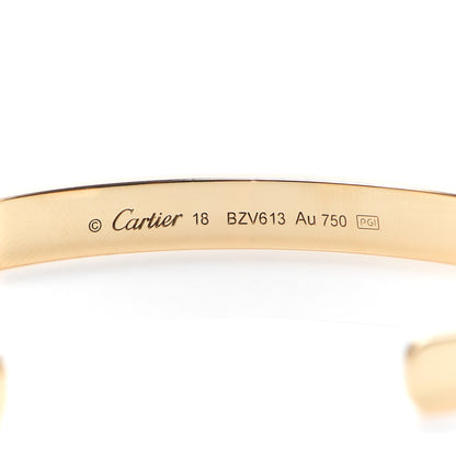 Cartier 18K Yellow Gold LOVE Cuff Bracelet 18 4 of 6