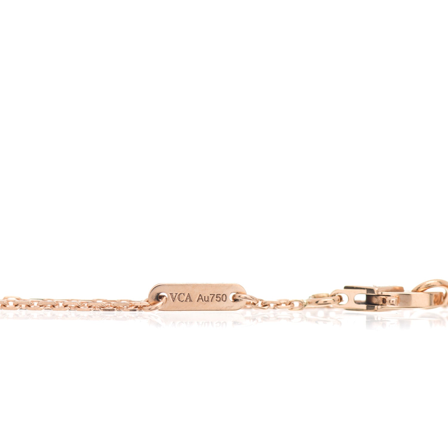 Van Cleef & Arpels 18K Rose Gold Carnelian Sweet Alhambra Bracelet 4 of 5