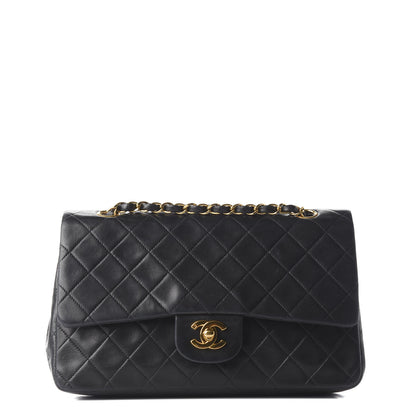 Chanel Lambskin Quilted Medium Double Flap Black 1 of 8