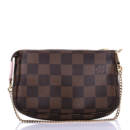 Louis Vuitton Damier Ebene 2020 Christmas Animation Big Wheel Mini Pochette Accessories Rose Ballerine 3 of 8