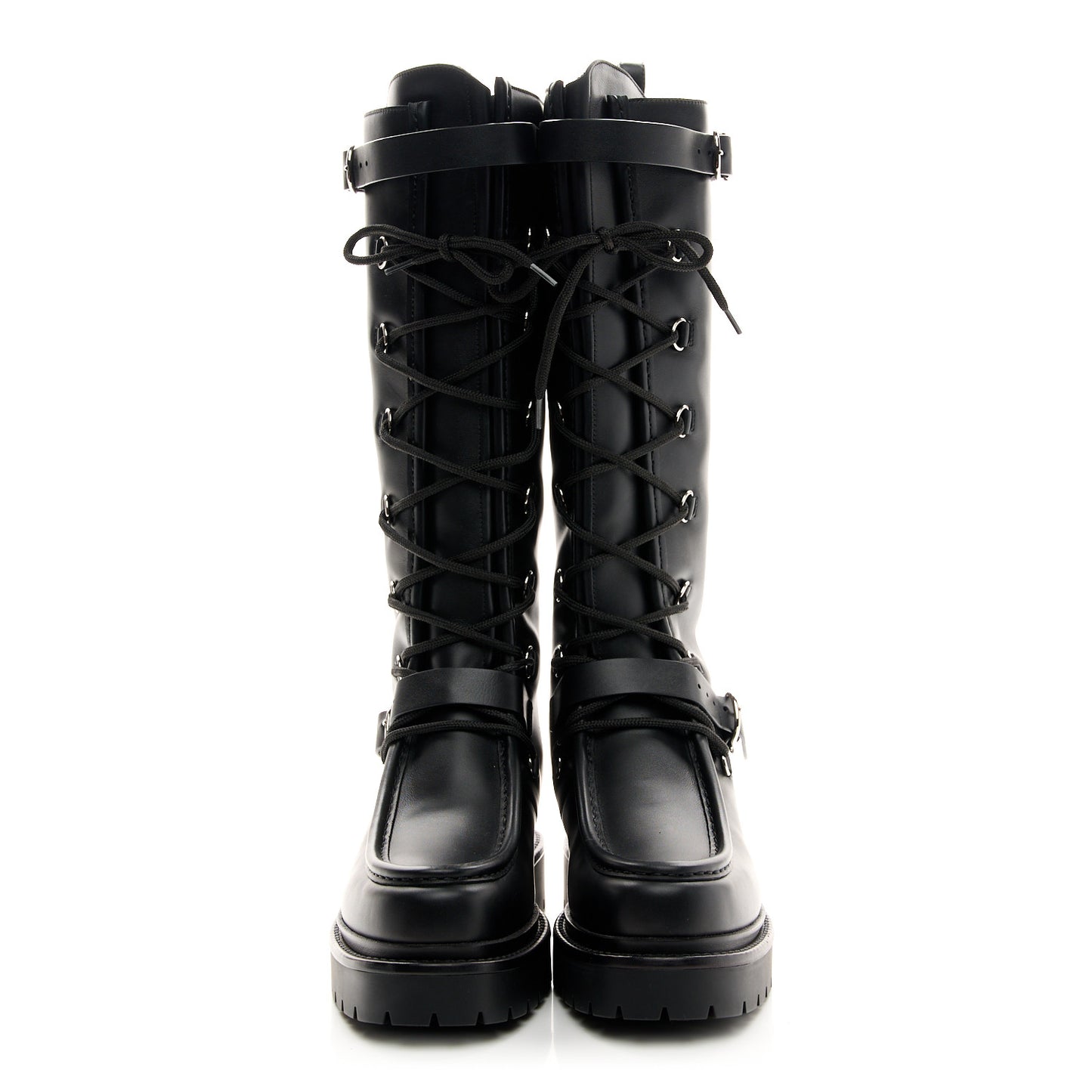 Calfskin Landscape Boots 38 Black