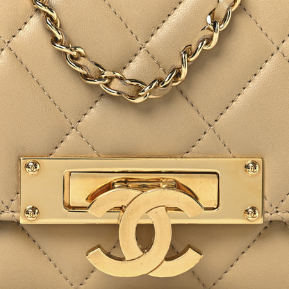 Chanel Lambskin Quilted Golden Class Wallet on Chain WOC Beige 8 of 13