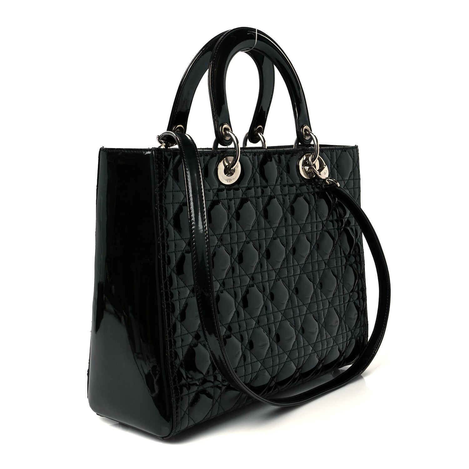 Christian Dior Patent Cannage Large Lady Dior Black 3 of 10