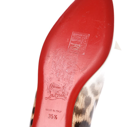 Christian Louboutin Patent Specchio PVC Leopard Print A6 Flats 35.5 Gold 8 of 9