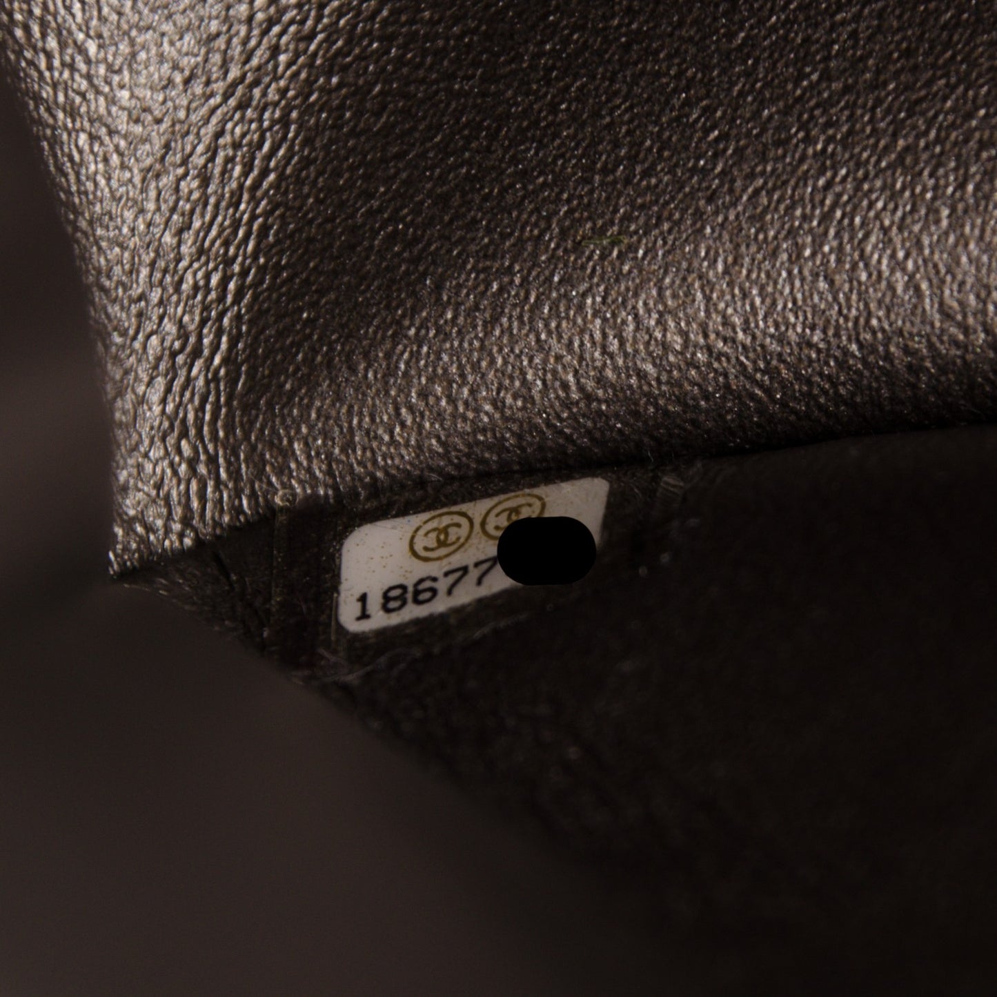 Metallic Lambskin Quilted Jumbo Double Flap Pewter