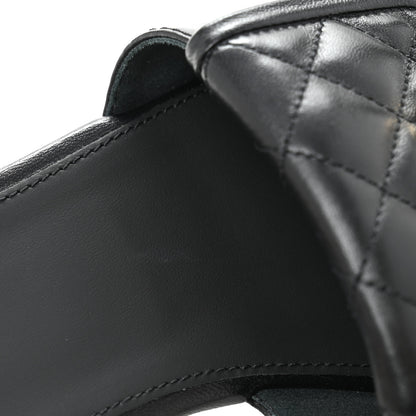 Chanel Lambskin Quilted Turnlock Flat Mules 41 Black 10 of 11