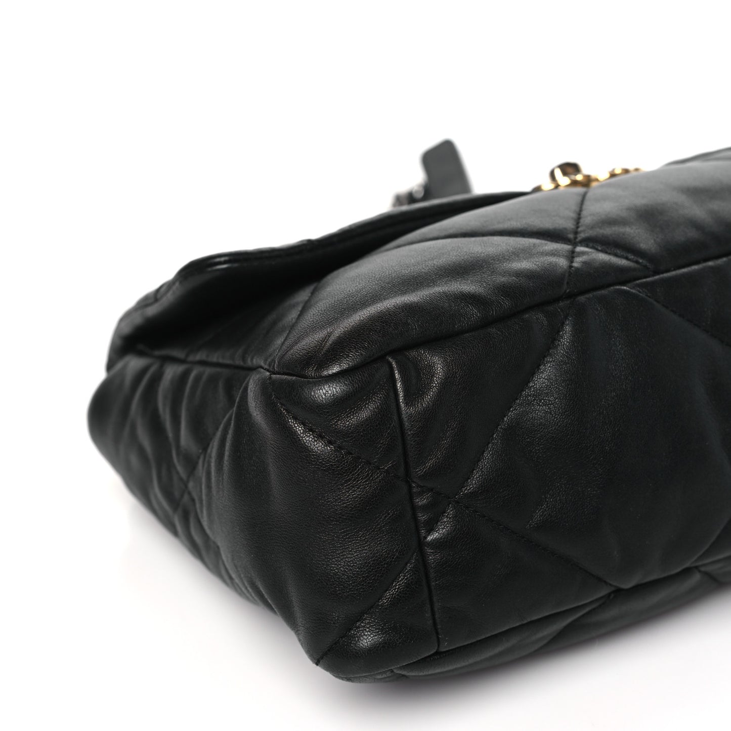 Lambskin Quilted Large Chanel 19 Flap Black