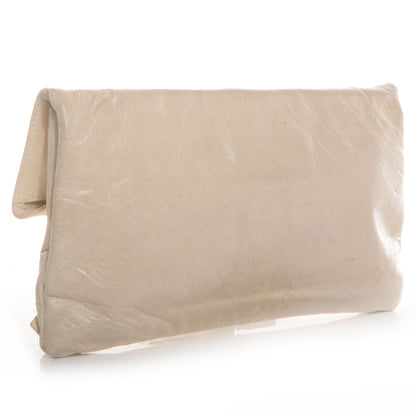 Balenciaga Agneau Giant 21 Silver Hardware Envelope Clutch Praline 3 of 10