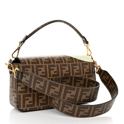 Fendi Glazed Fabric FF 1974 Hairdo Girls Inlay Baguette Mogano Panna Multicolor 3 of 10