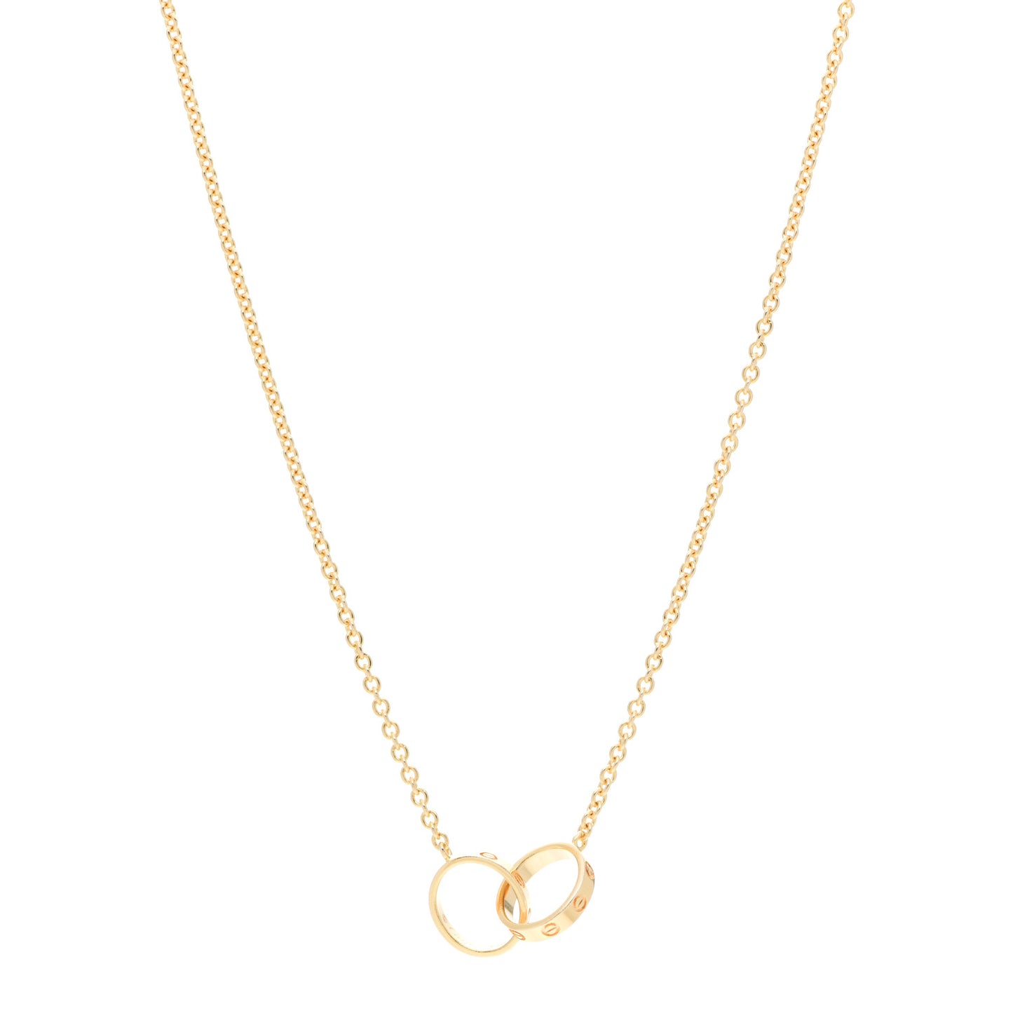 18K Yellow Gold Interlocking LOVE Necklace