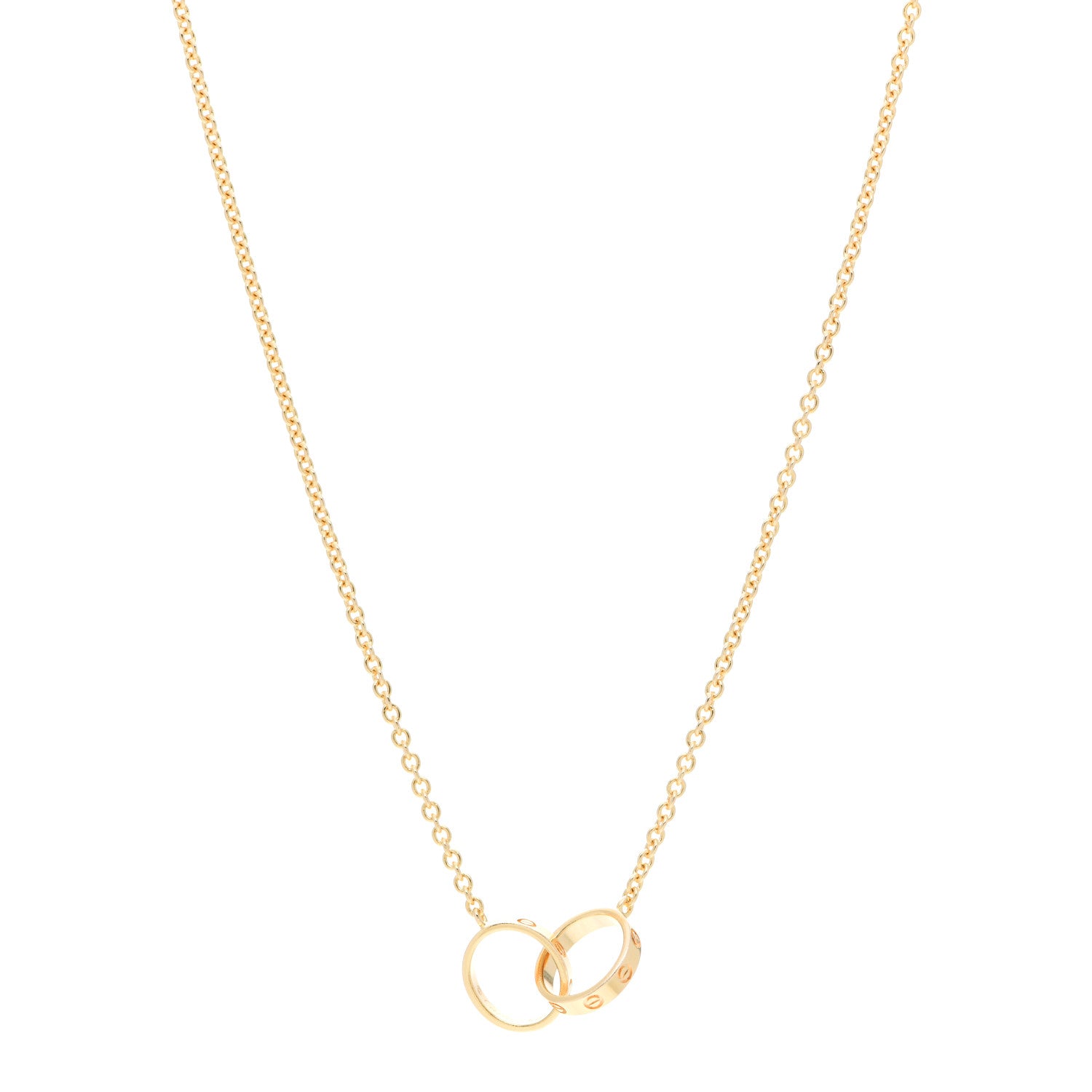 Cartier 18K Yellow Gold Interlocking LOVE Necklace 1 of 6