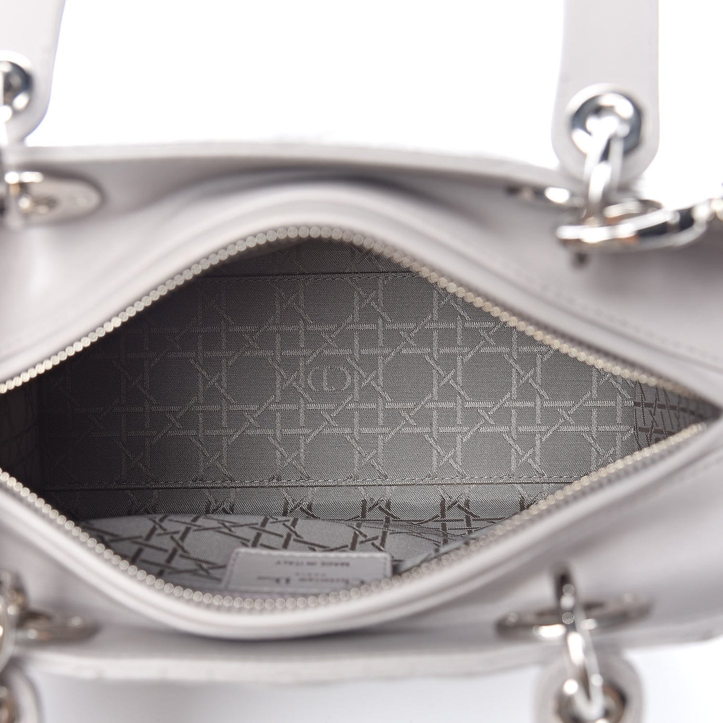 Lambskin Cannage Medium Lady Dior Grey