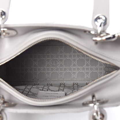 Christian Dior Lambskin Cannage Medium Lady Dior Grey 5 of 13