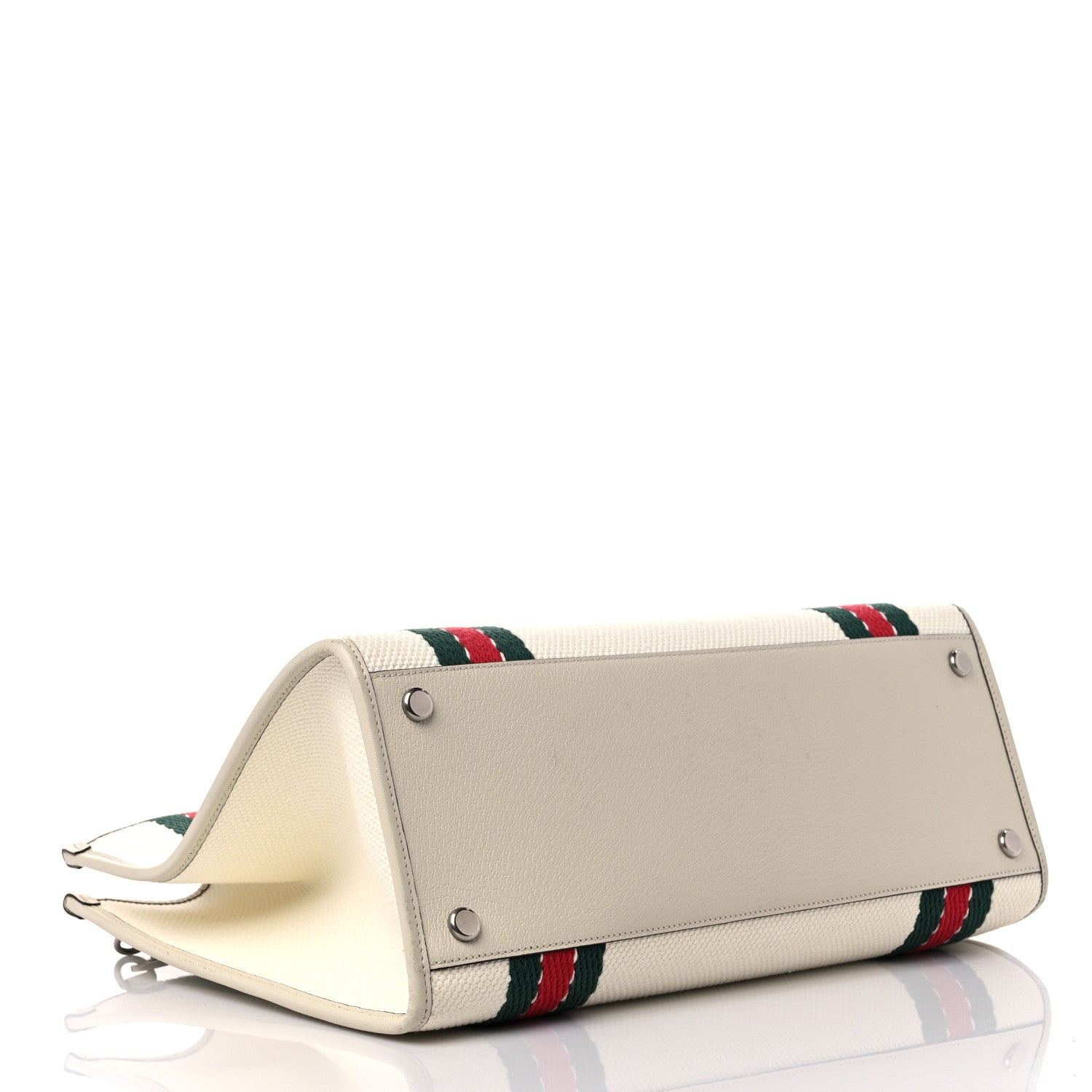 Gucci Canvas Interlocking GG Canvas Tote White 4 of 13