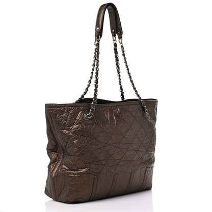 Chanel Metallic Aged Calfskin Large Shopping In Moscow Tote Bronze 3 of 15