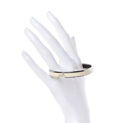 Hermes Enamel Printed Narrow Caleche Bracelet 65 Pannacotta 2 of 6