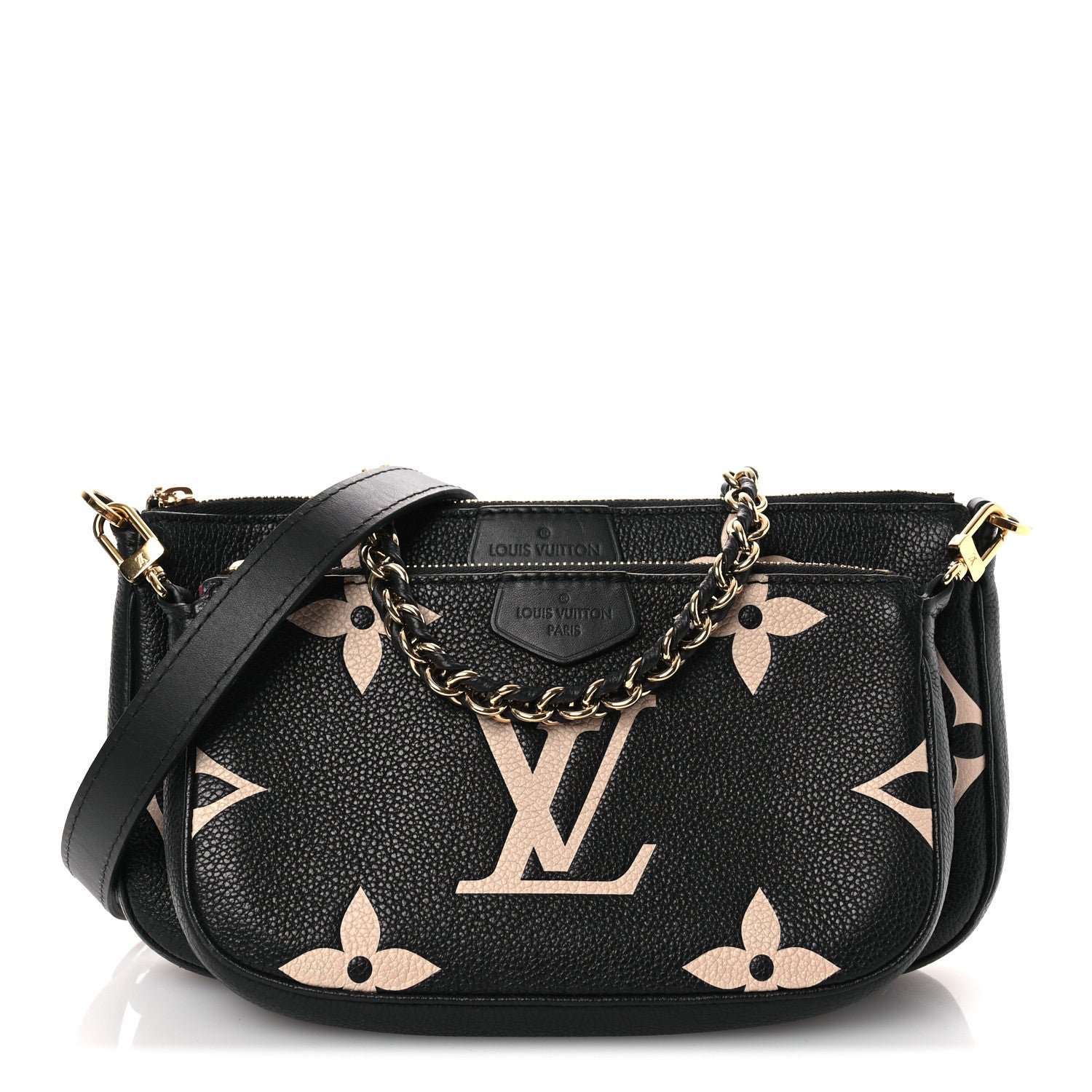 Louis Vuitton Empreinte Monogram Giant Multi Pochette Accessories Black Beige 1 of 9