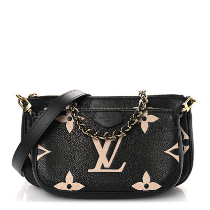 Louis Vuitton Empreinte Monogram Giant Multi Pochette Accessories Black Beige 1 of 9