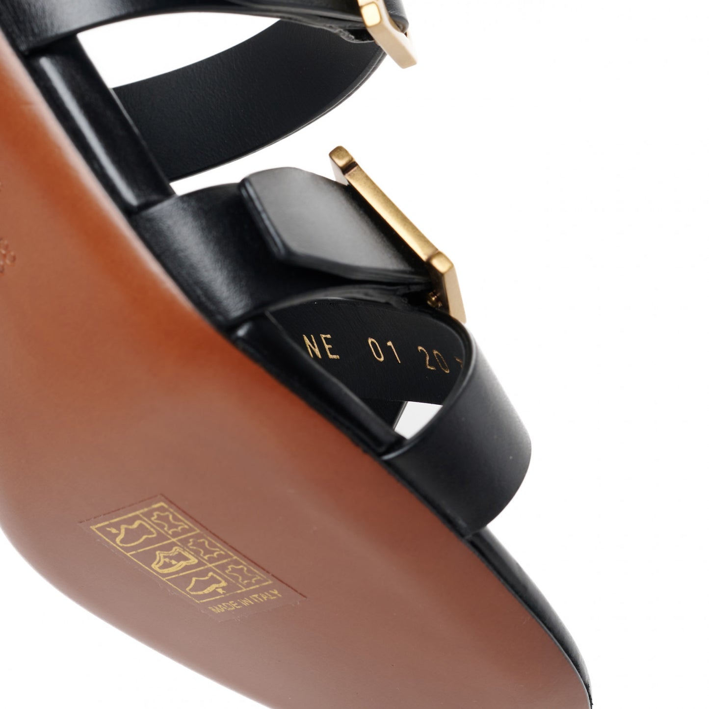 Calfskin Double D 70mm Sandals 38 Black