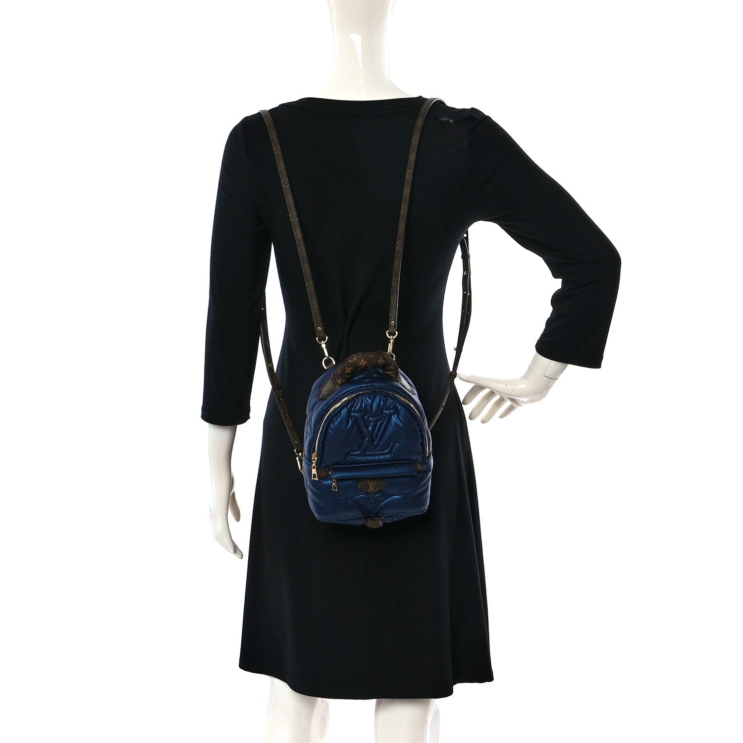 Louis Vuitton Econyl Mini Monogram Pillow Palm Springs Backpack Mini Navy 2 of 11