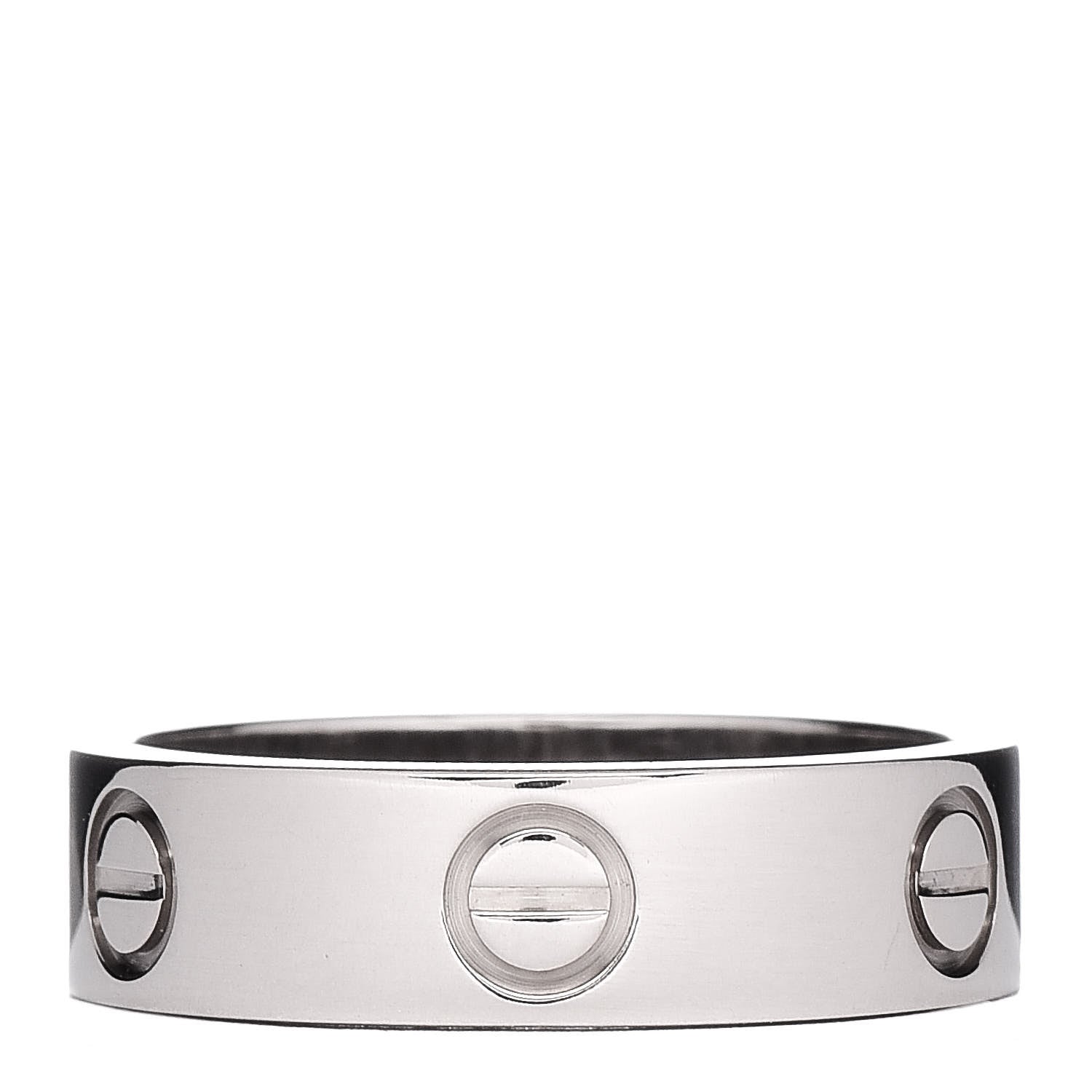 Cartier 18K White Gold 5.5mm LOVE Ring 55 7.25 3 of 4