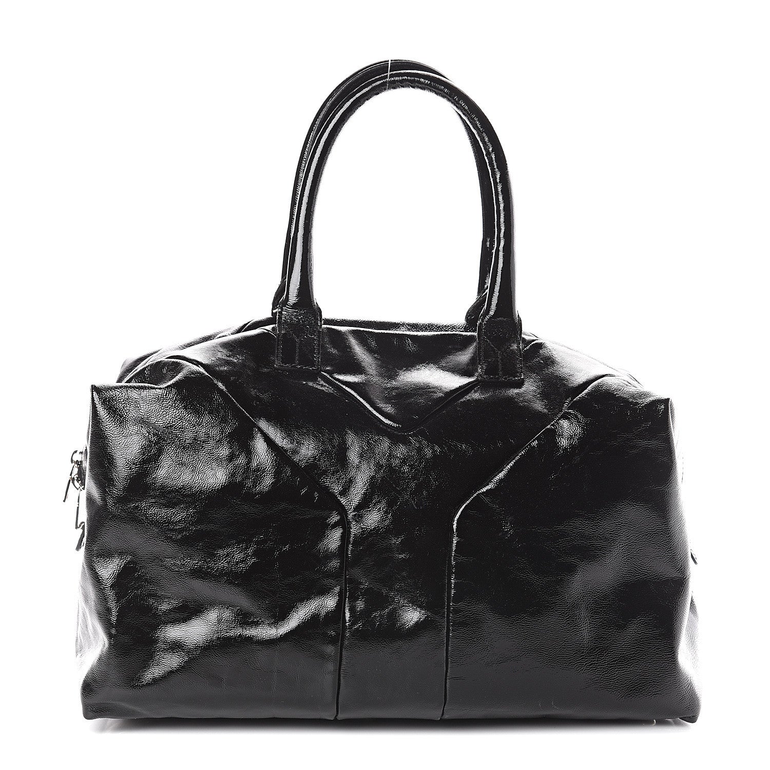 Saint Laurent Textured Patent Medium Easy Y Bag Black 1 of 8