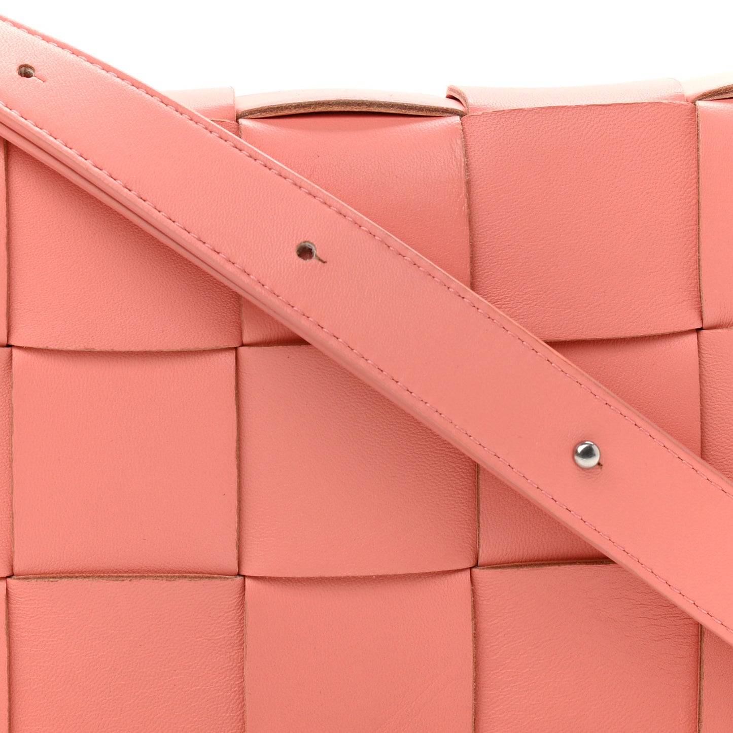 Nappa Maxi Intreccio Cassette Bag Peach