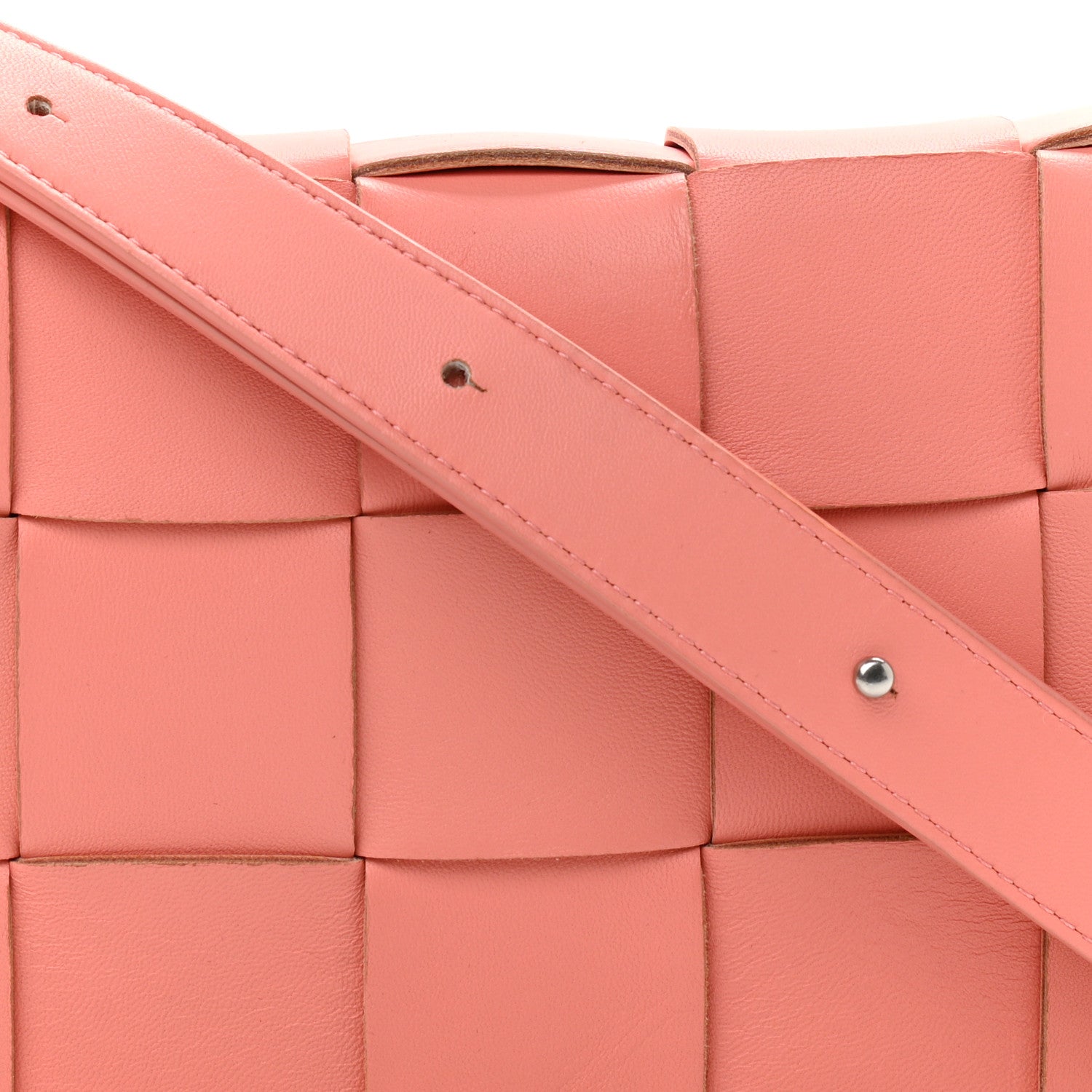 Bottega Veneta Nappa Maxi Intreccio Cassette Bag Peach 9 of 11
