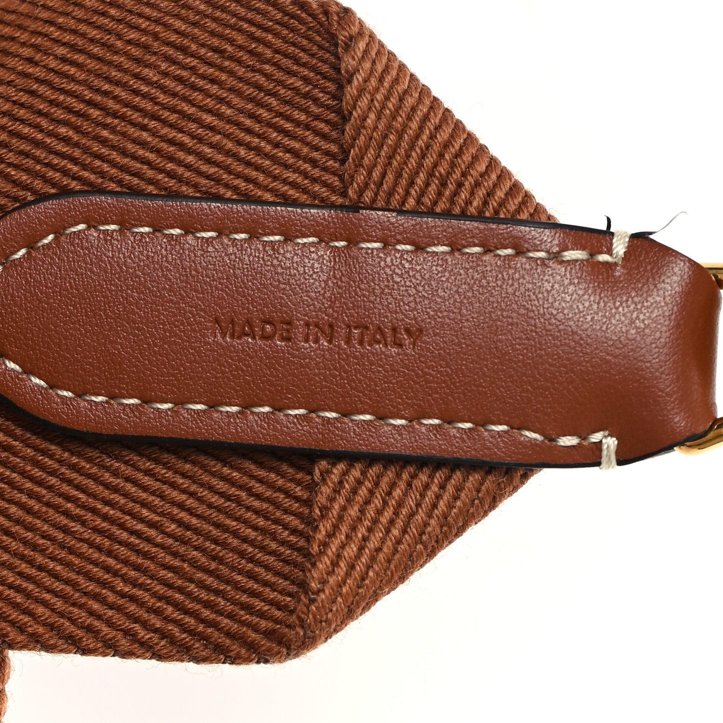 Jacquard Wool Strap  Light Brown