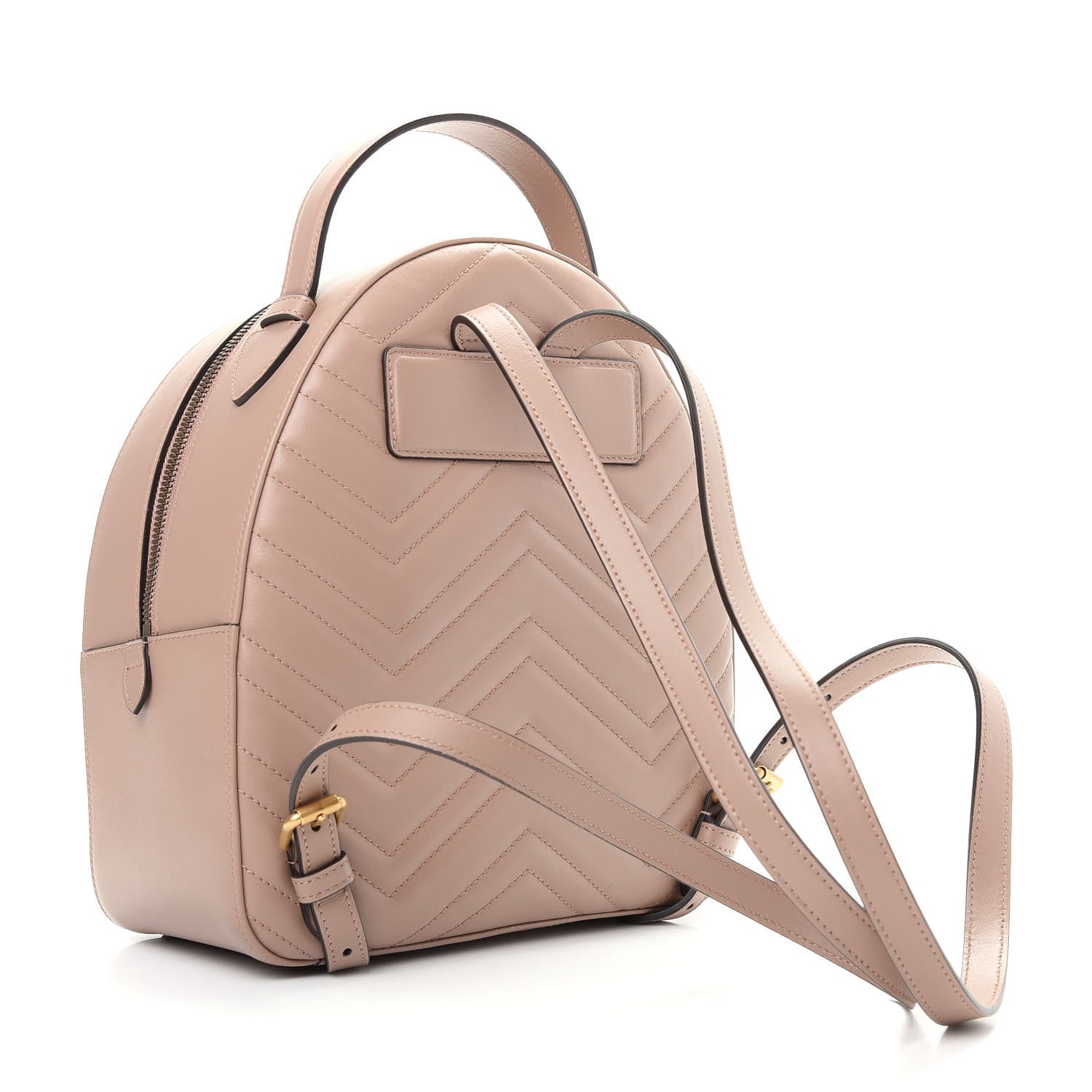 Gucci Calfskin Matelasse GG Marmont Dome Backpack Porcelain Rose 2 of 8